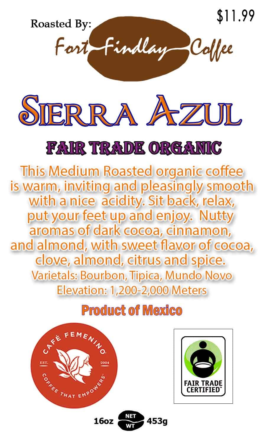 Mexico Sierra Azul Cafe Femenino FTO