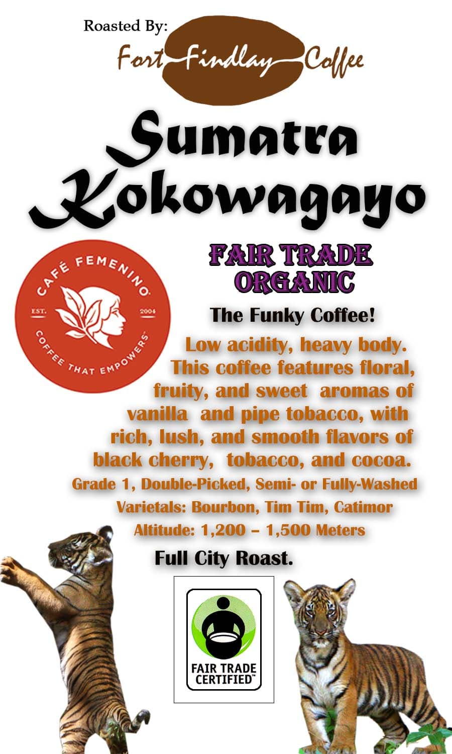 Sumatra Kokowagayo Cafe Femenino FTO